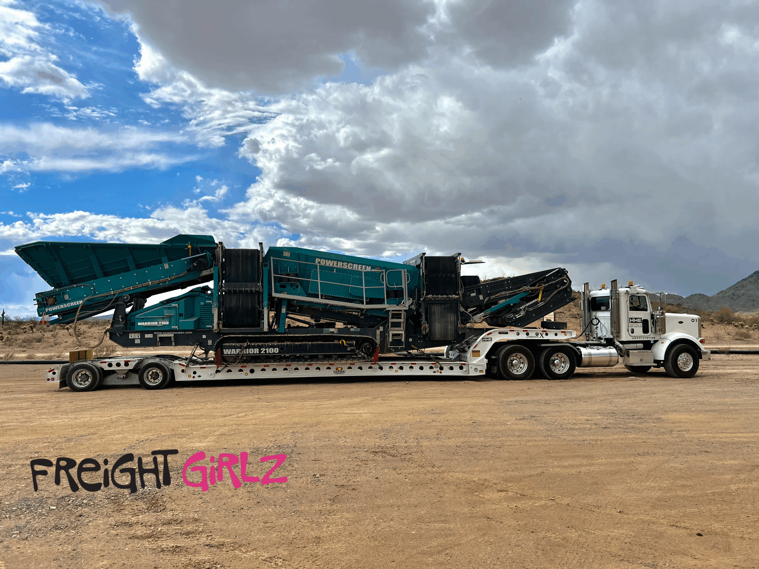 Freight Girlz dispatching RGN trailer